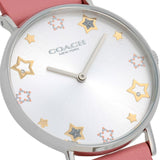 Coach Perry Mother of Pearl White Dial Pink Leather Strap Watch for Women - 14503243 Buy Now By Coach