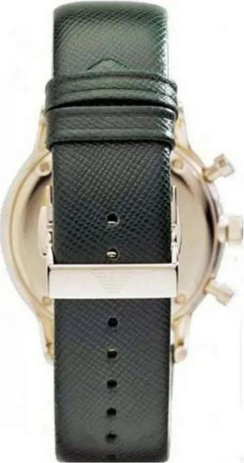 Emporio Armani Chronograph Champagne Dial Green Leather Strap Watch For Men - AR1722 Buy Now By Emporio Armani