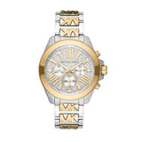 Michael Kors Wren Chronograph Crystals Silver Two Tone Steel Strap Watch for Women - MK6953 Buy Now By Michael Kors