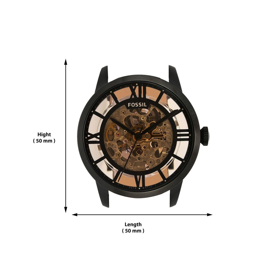 Fossil Townsman Automatic Skeleton Brown Dial Brown Leather Strap Watch for Men - ME3098 Buy Now By Fossil