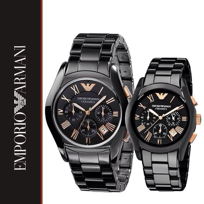 Emporio Armani Chronograph Black Ceramic Stainless Steel Dial Watch For Women - AR1411 Buy Now By Emporio Armani