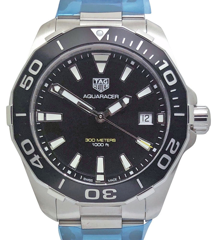Tag Heuer Aquaracer Black Dial Silver Steel Strap Watch for Men - WAY111A.BA0928 Buy Now By Tag Heuer