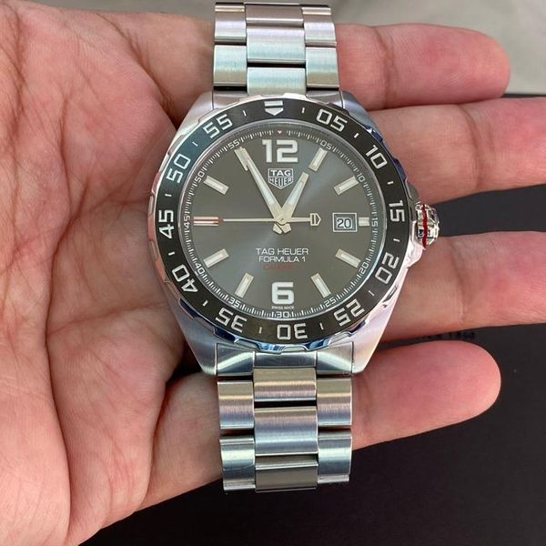 Tag Heuer Formula 1 Calibre 5 Chronograph Anthracite Dial Silver Steel Strap Watch for Men - WAZ2011.BA0842 Buy Now By Tag Heuer