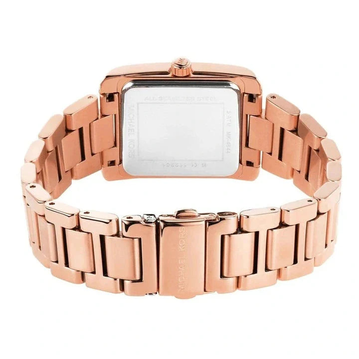 Michael Kors Emery Three-Hand Crystals Silver Dial Rose Gold Steel Strap Watch for Women - MK4644 Buy Now By Michael Kors