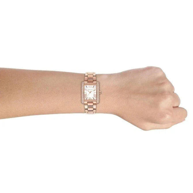 Michael Kors Emery Three-Hand Crystals Silver Dial Rose Gold Steel Strap Watch for Women - MK4644 Buy Now By Michael Kors