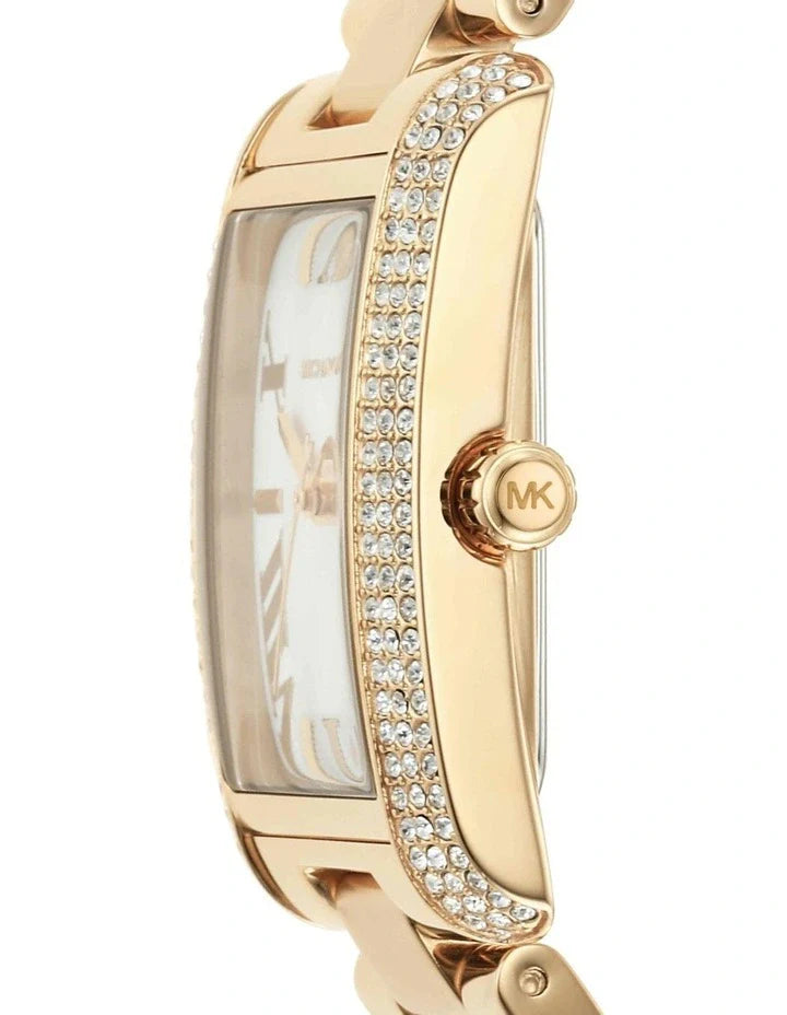 Michael Kors Emery Three-Hand Crystals Silver Dial Gold Steel Strap Watch for Women - MK4643 Buy Now By Michael Kors