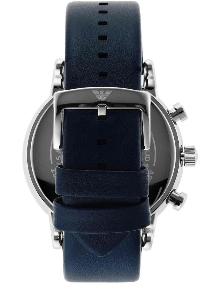 Emporio Armani Luigi Chronograph Blue Dial Blue Leather Strap Watch For Men - AR11451 Buy Now By Emporio Armani