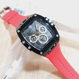 Guess Phoenix Multifunction Black Dial Red Rubber Strap Watch for Men - GW0203G4 Buy Now By Guess