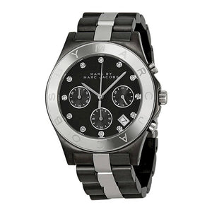 Marc Jacobs Blade Chronograph Black Dial Two Tone Steel Strap Watch for Women - MBM3179 Buy Now By Marc Jacobs