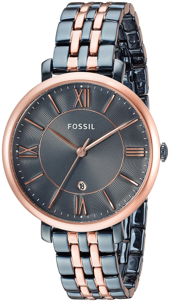 Fossil Jaqueline Grey Dial Two Tone Steel Strap Watch for Women - ES4321 Buy Now By Fossil