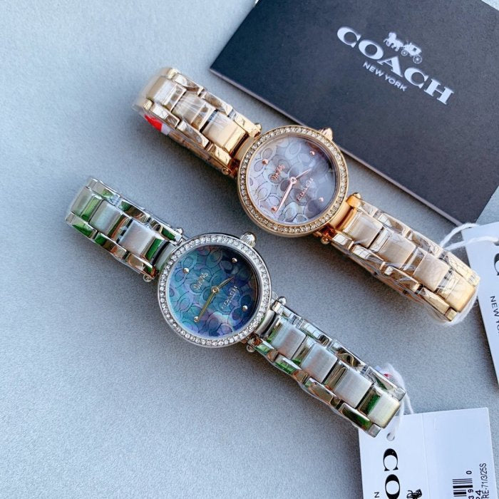 Coach Park Mother of Pearl Blue Dial Silver Steel Strap Watch for Women - 14503224 Buy Now By Coach