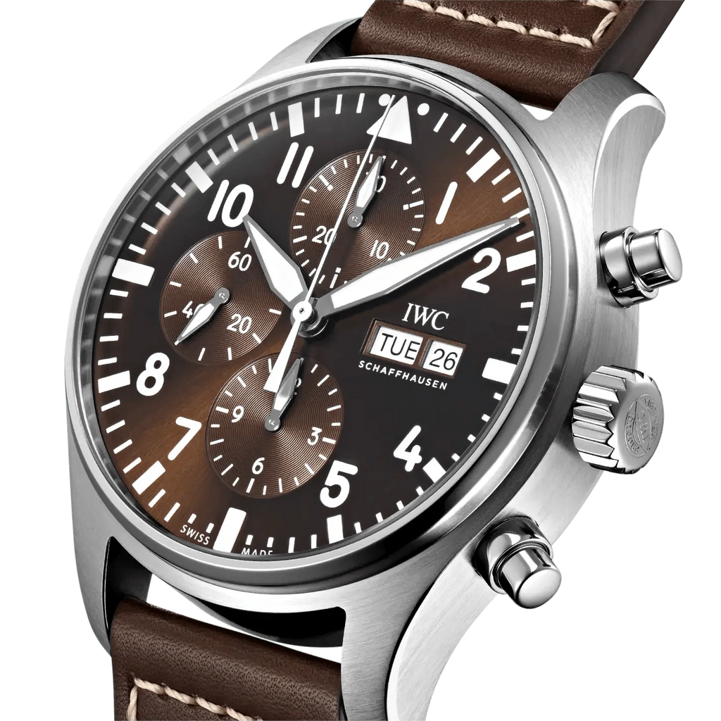 IWC Pilot's Watch Chronograph Edition Brown Dial Brown Leather Strap Watch for Men - IW377713 Buy Now By IWC