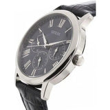 Guess Wafer Chronograph Quartz Blue Dial Blue Leather Strap Watch For Men - W0496G3 Buy Now By Guess