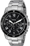 Fossil Grant Sport Chronograph Black Dial Silver Steel Strap Watch for Men - FS5236 Buy Now By Fossil