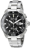 Tag Heuer Aquaracer Calibre 16 Day-Date Black Dial Silver Steel Strap Watch for Men - CAY211A.BA0927 Buy Now By Tag Heuer