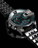 Diesel Uber Chief Black Dial Grey Stainless Steel Strap Watch For Men - DZ7372 Buy Now By Diesel