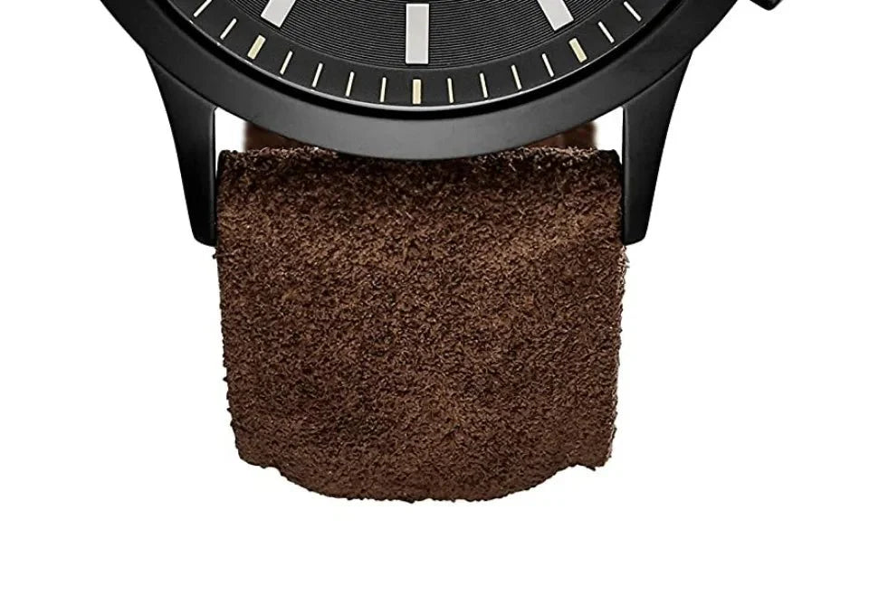 Emporio Armani Chronograph Black Dial Brown Leather Strap Watch For Men - AR11078 Buy Now By Emporio Armani