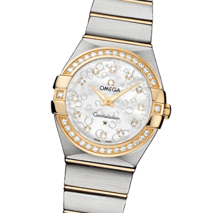 Omega Constellation Diamonds Mother of Pearl Dial Two Tone Steel Strap Watch for Women - 123.25.27.60.55.006 Buy Now By Omega