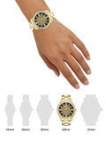 Guess Night Life Diamonds Black Dial Gold Steel Strap Watch for Women - GW0405L2 Buy Now By Guess
