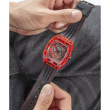 Guess Phoenix Multifunction Analog Red Dial Black Silicone Strap Watch For Men - GW0499G4 Buy Now By Guess