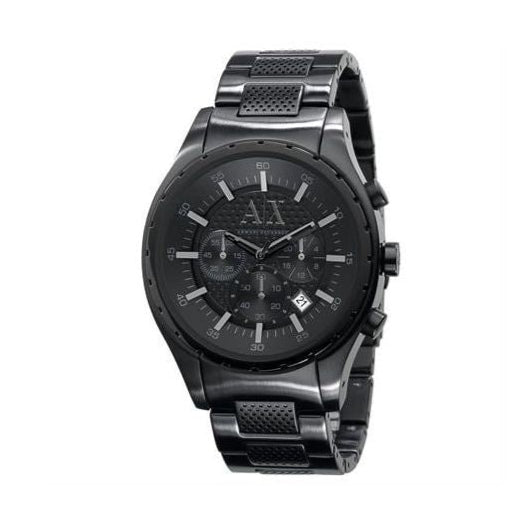 Armani Exchange Chronograph Black Dial Black Steel Strap Watch for Men - AX1058 Buy Now By Armani Exchange