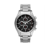Armani Exchange The Driver Chronograph Black Dial Silver Steel Strap Watch For Men - AX1612 Buy Now By Armani Exchange
