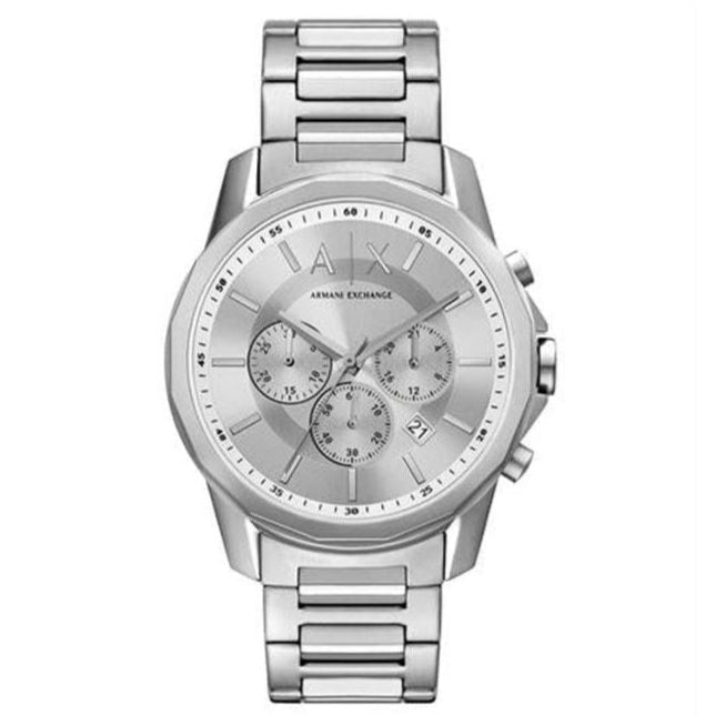 Armani Exchange Outerbanks Chronograph Silver Dial Silver Steel Strap Watch For Men - AX7141 Buy Now By Armani Exchange