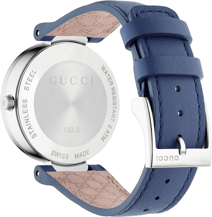 Gucci Interlocking G Blue Dial Blue Leather Strap Watch For Women - YA133322 Buy Now By Gucci