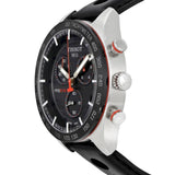 Tissot PRS 516 Chronograph Black Dial Black Leather Strap Watch For Men - T100.417.16.051.00 Buy Now By Tissot