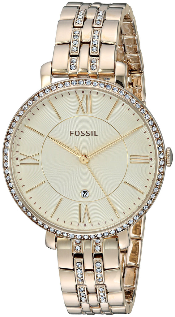 Fossil Jacqueline Gold Dial Gold Steel Strap Watch for Women - ES3547 Buy Now By Fossil