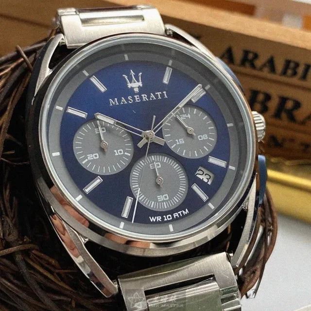 Maserati Trimarano Chronograph Blue Dial Silver Steel Strap Watch For Men - R8873632004 Buy Now By Maserati