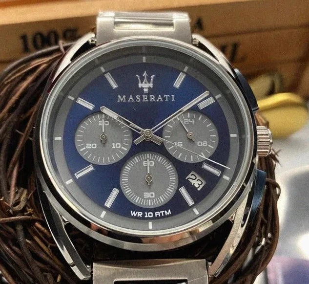 Maserati Trimarano Chronograph Blue Dial Silver Steel Strap Watch For Men - R8873632004 Buy Now By Maserati