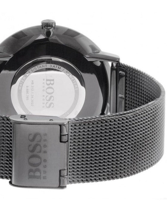 Hugo Boss Horizon Quartz Black Dial Black Mesh Bracelet Watch For Men - 1513542 Buy Now By Hugo Boss