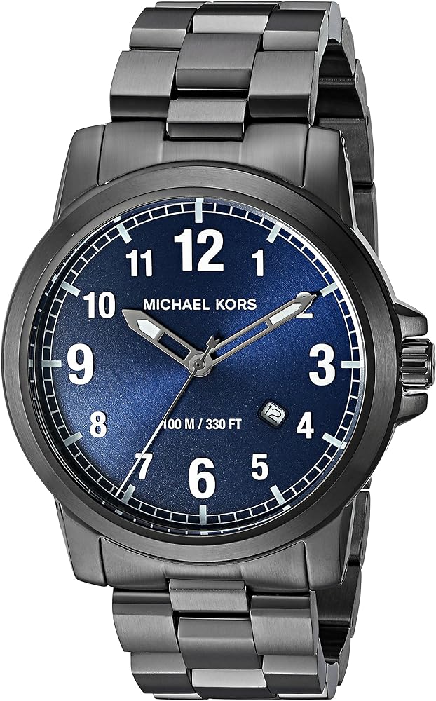 Michael Kors Paxton Analog Blue Dial Grey Steel Strap Watch For Men - MK8499 Buy Now By Michael Kors