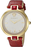 Versace Crystal Gleam White Dial Red Leather Strap Watch For Women - VAN040016 Buy Now By Versace