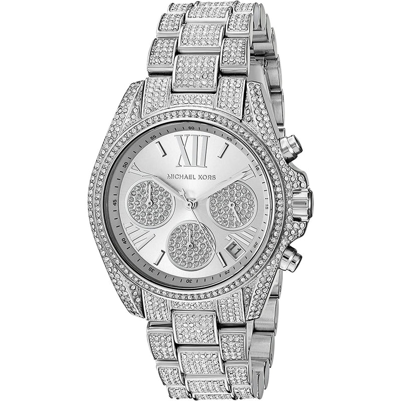 Michael Kors Mini Bradshaw Crystals Silver Dial Silver Steel Strap Watch For Women - MK6454 Buy Now By Michael Kors
