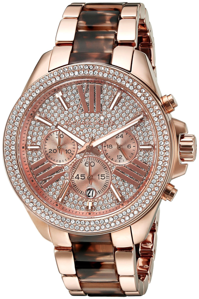Michael Kors Wren Diamonds Rose Gold Dial Two Tone Steel Strap Watch for Women - MK6159 Buy Now By Michael Kors