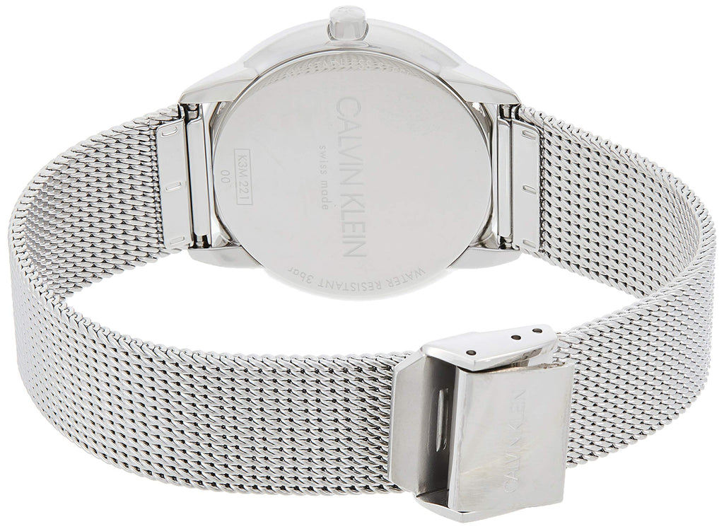Calvin Klein Minimal Grey Dial Silver Mesh Bracelet Watch for Women - K3M2212X Buy Now By Calvin Klein