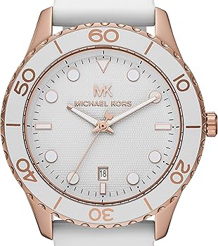 Michael Kors Runway Quartz White Dial White Rubber Strap Watch For Women - MK6853 Buy Now By Michael Kors
