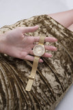 Guess Soiree Diamonds Gold Dial Gold Mesh Bracelet Watch for Women - GW0402L2 Buy Now By Guess