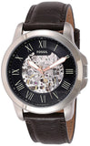 Fossil Grant Automatic Skeleton Black Dial Brown Leather Strap Watch for Men - ME3100 Buy Now By Fossil