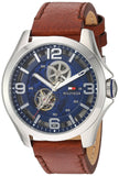 Tommy Hilfiger Bruce Analog Blue Dial Brown Leather Strap Watch for Men - 1791278 Buy Now By Tommy Hilfiger