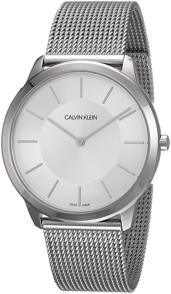Calvin Klein Minimal Silver Dial Silver Mesh Bracelet Watch for Men - K3M21126 Buy Now By Calvin Klein