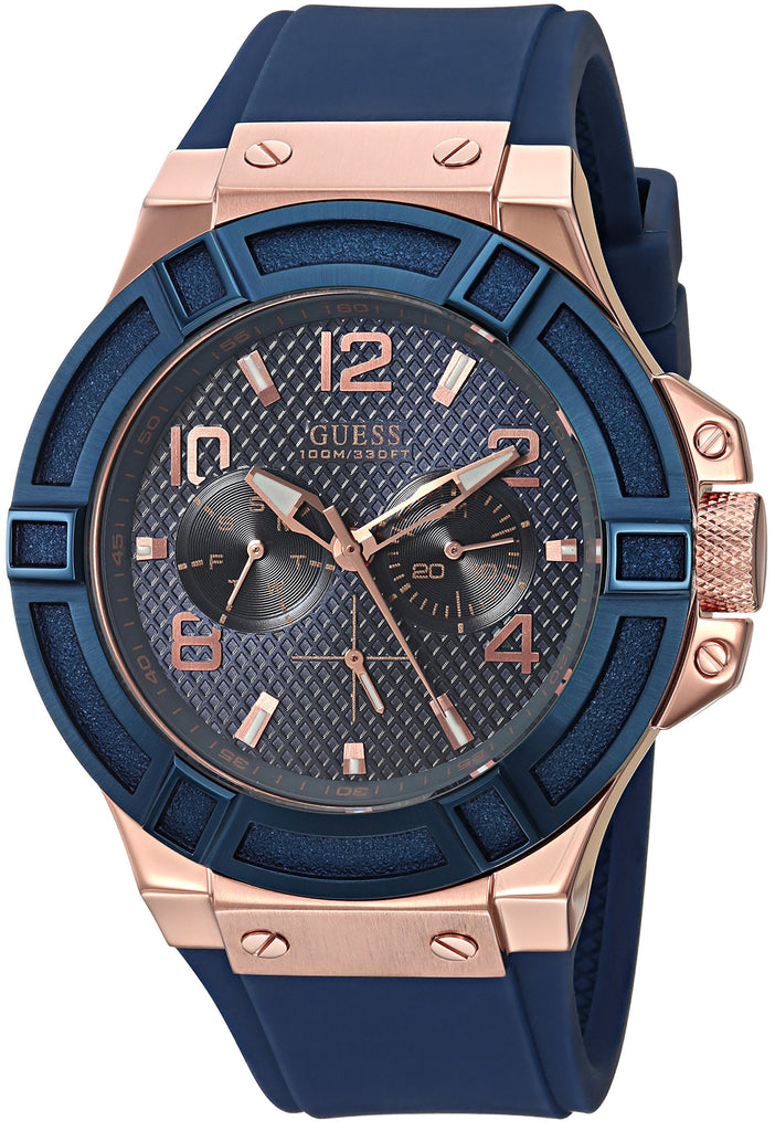 Guess Jet Setter Analog Quartz Blue Dial Blue Rubber Strap Watch For Women - W0571L1 Buy Now By Guess