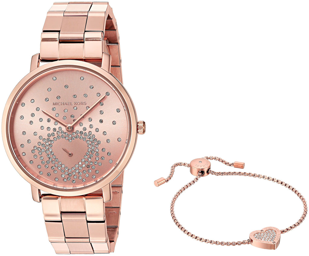 Michael Kors Jaryn Rose Gold Dial Rose Gold Steel Strap Watch for Women - MK3621 Buy Now By Michael Kors