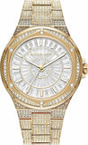 Michael Kors Lennox Three Hand Crystals White Dial Gold Steel Strap Watch For Women - MK6991 Buy Now By Michael Kors