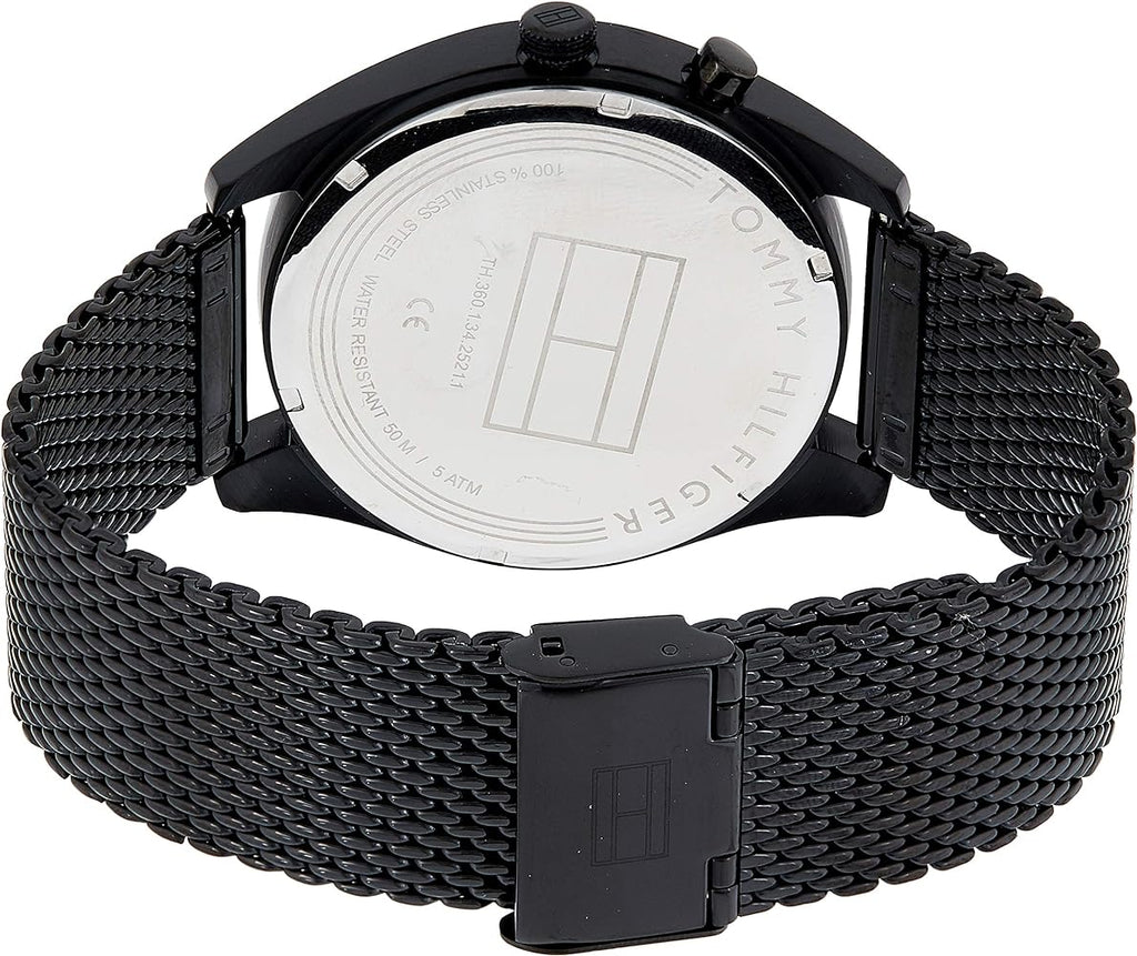 Tommy Hilfiger Deacon Analog Black Dial Black Mesh Bracelet Watch for Men - 1791547 Buy Now By Tommy Hilfiger