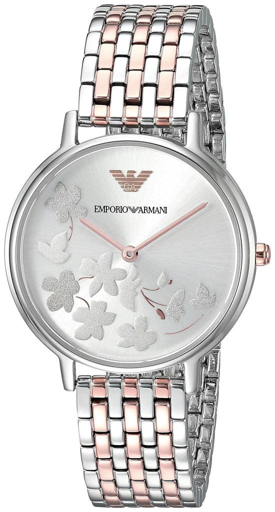 Emporio Armani Silver Sunray Dial Two Tone Steel Strap Watch For Women - AR11113 Buy Now By Emporio Armani