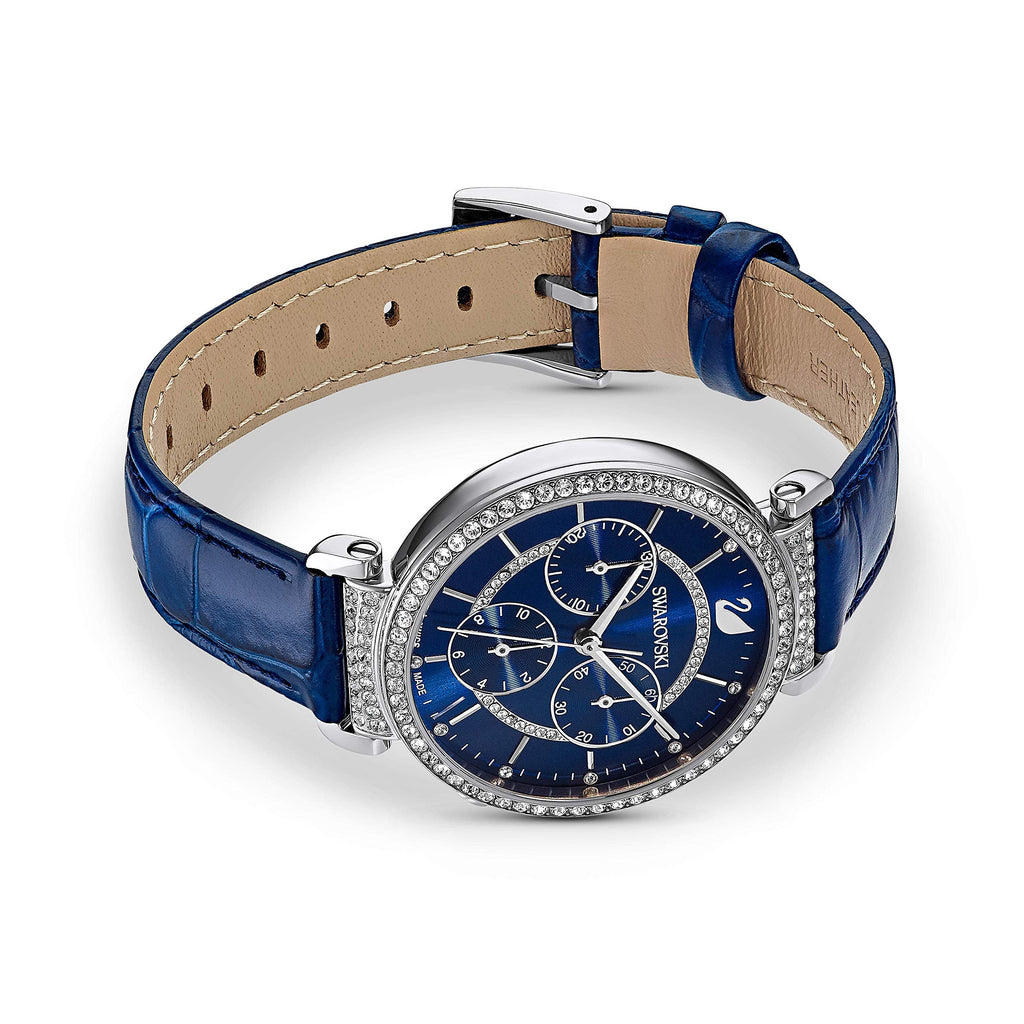 Swarovski Era Journey Blue Dial Blue Leather Strap Watch for Women - 5479239 Buy Now By Swarovski