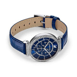 Swarovski Era Journey Blue Dial Blue Leather Strap Watch for Women - 5479239 Buy Now By Swarovski
